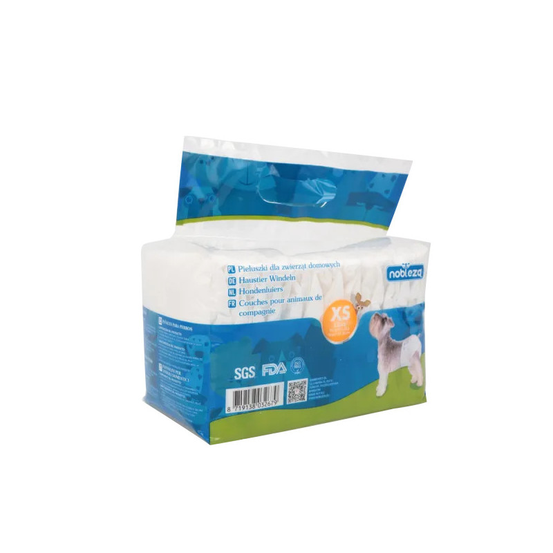 Nobleza 12x Pañales (XS)para Perros Desechables Hembra Cachorro Entrenamiento Pañales