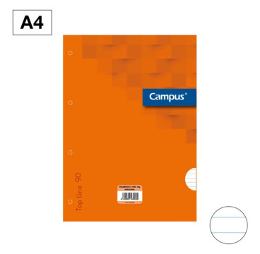 Campus-Recambio Archivador Campus A4 100 Hojas 90g Rayado Horizontal