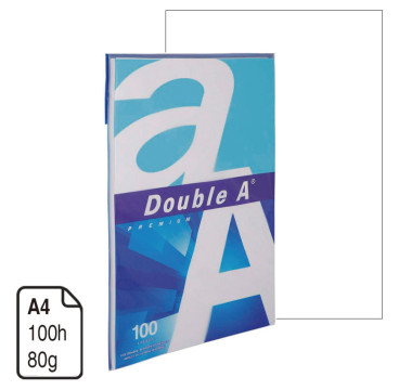 Papel A4 Double A Paper Pack 100h A4 80 g