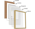 Marco con profundidad 15x15cm - 30x40cm  Haya MOD 3503 madera con paspartu