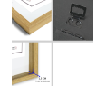 Marco con profundidad 15x15cm - 30x40cm  Haya MOD 3503 madera con paspartu